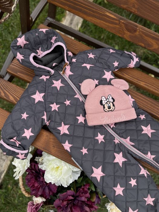 Демісезонний комбінезон + шапочка 68зріст