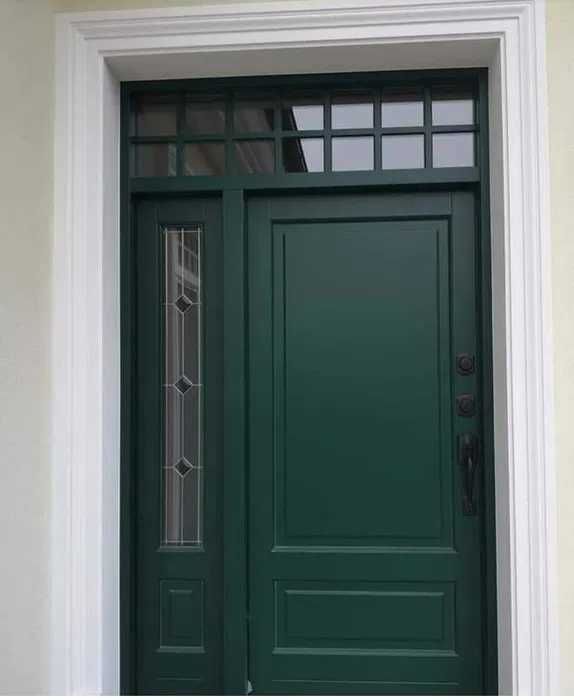 Drzwi drewniane frontowe czyste powietrze