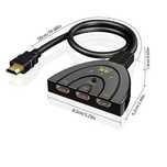 Cabo HDMI Conversor de alta definição 4K 1080p TV 3-em-1