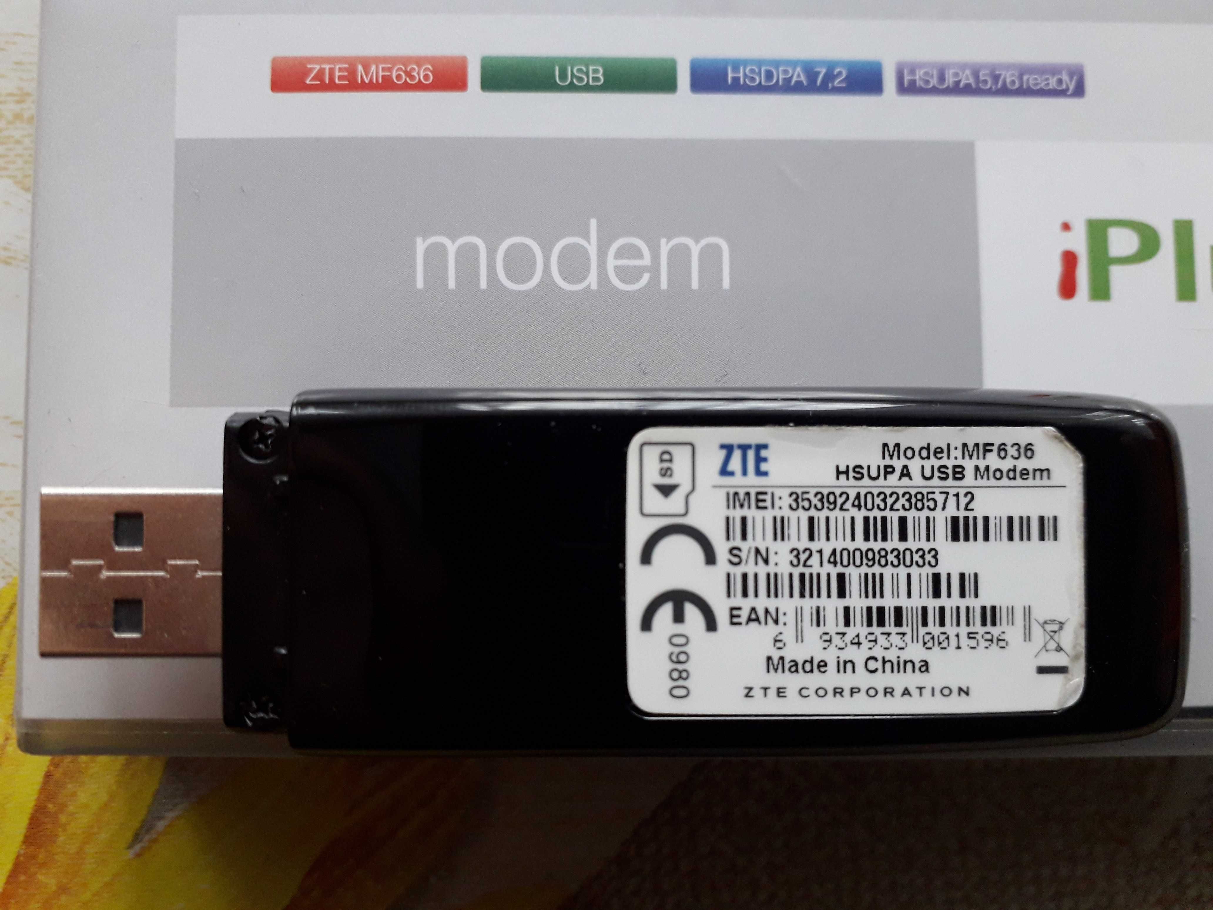 Modem USB ZTE MF 636 - uszkodzony, ale do łatwej naprawy