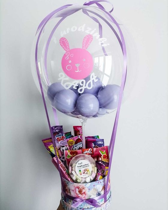 Prezent dla rodziców, chrzestnych, balon box, podziękowanie