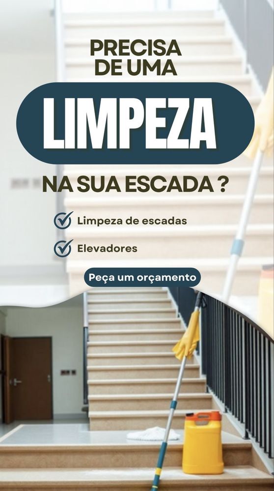 Limpeza de escadas
