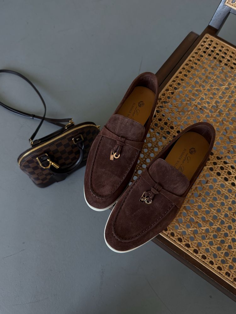 Лофери Loro Piana Loafers Brown коричневі
