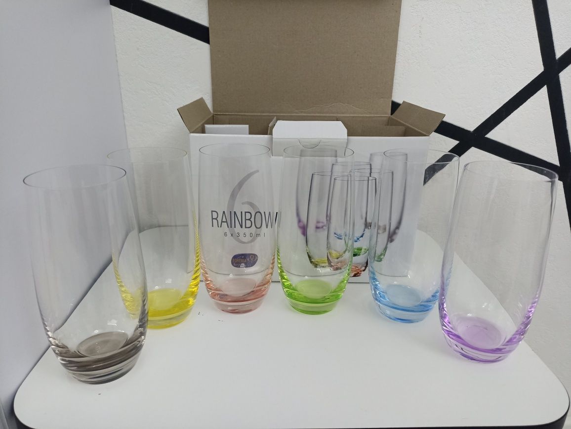 Розпродаж наборів келихів Bohemia Rainbow