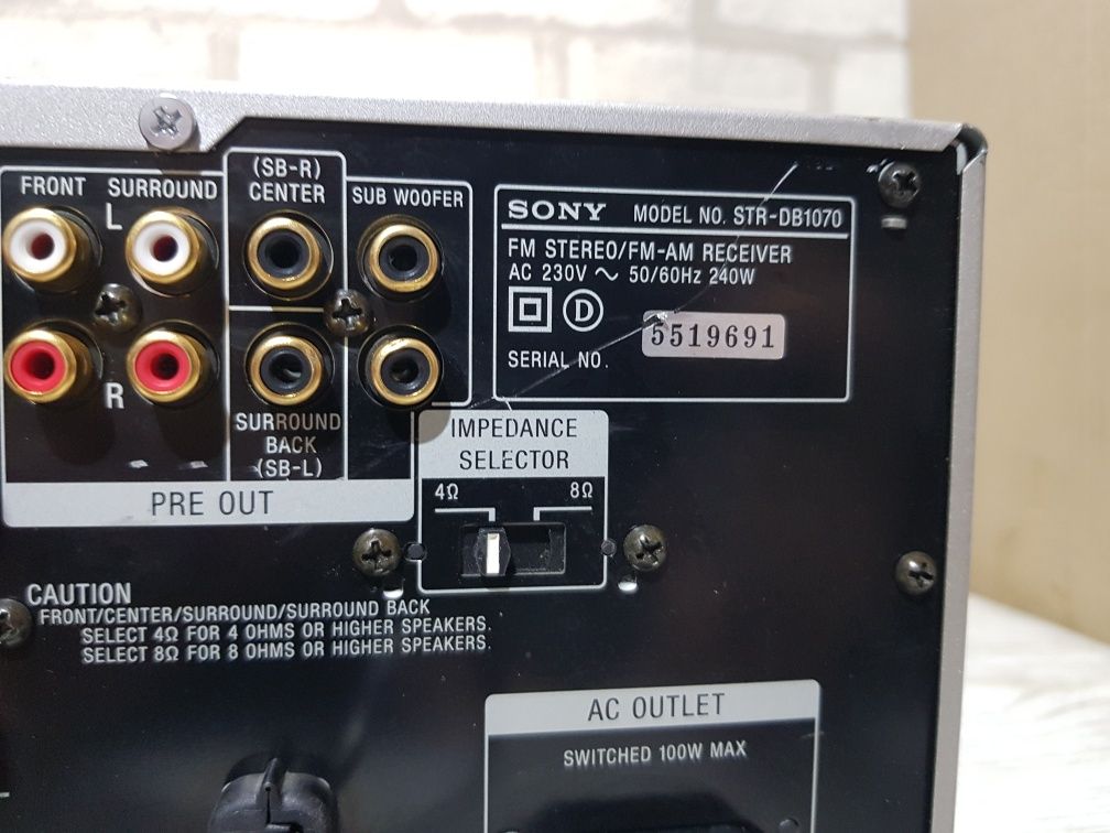 5.1AV ресивер Sony STR-DB1070 5х100Вт б/у з Німеччини