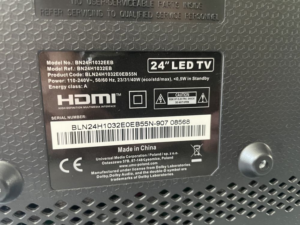 Telewizor Blaupunkt BN24H1032EB/Tuner Hevc T2/Pilot/GW/Wys!