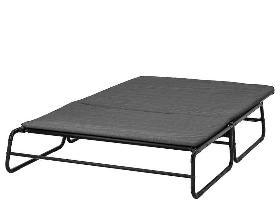 IKEA HAMMARN - Sofá-cama, Knysa cinza escuro/preto, 120 cm