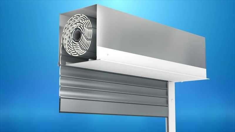 Roleta aluminiowa zewnętrzna automatyczna Portos  Złoty dąb 146x159 cm