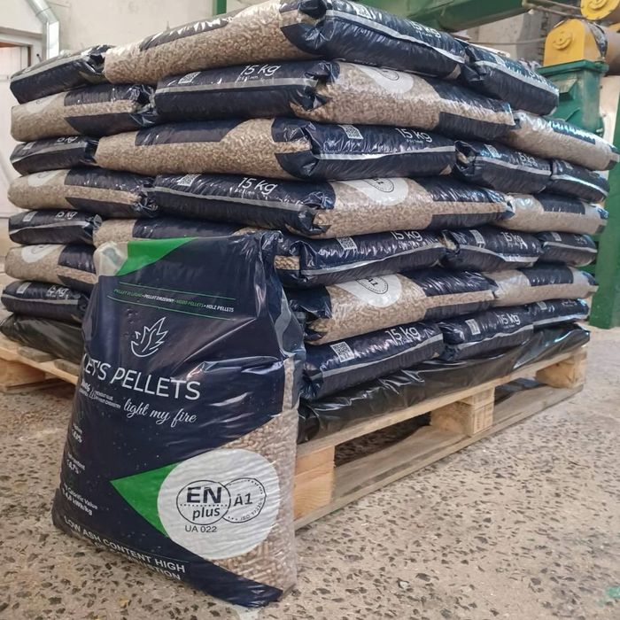 Pellet Lets PELET Drzewny z CERTYFIKATEM - prawie tona ! 18 MJ !