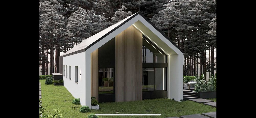 Dom stan Surowy zamknięty! Uzbrojony! Ogrodzony! z projektem Elewacji!