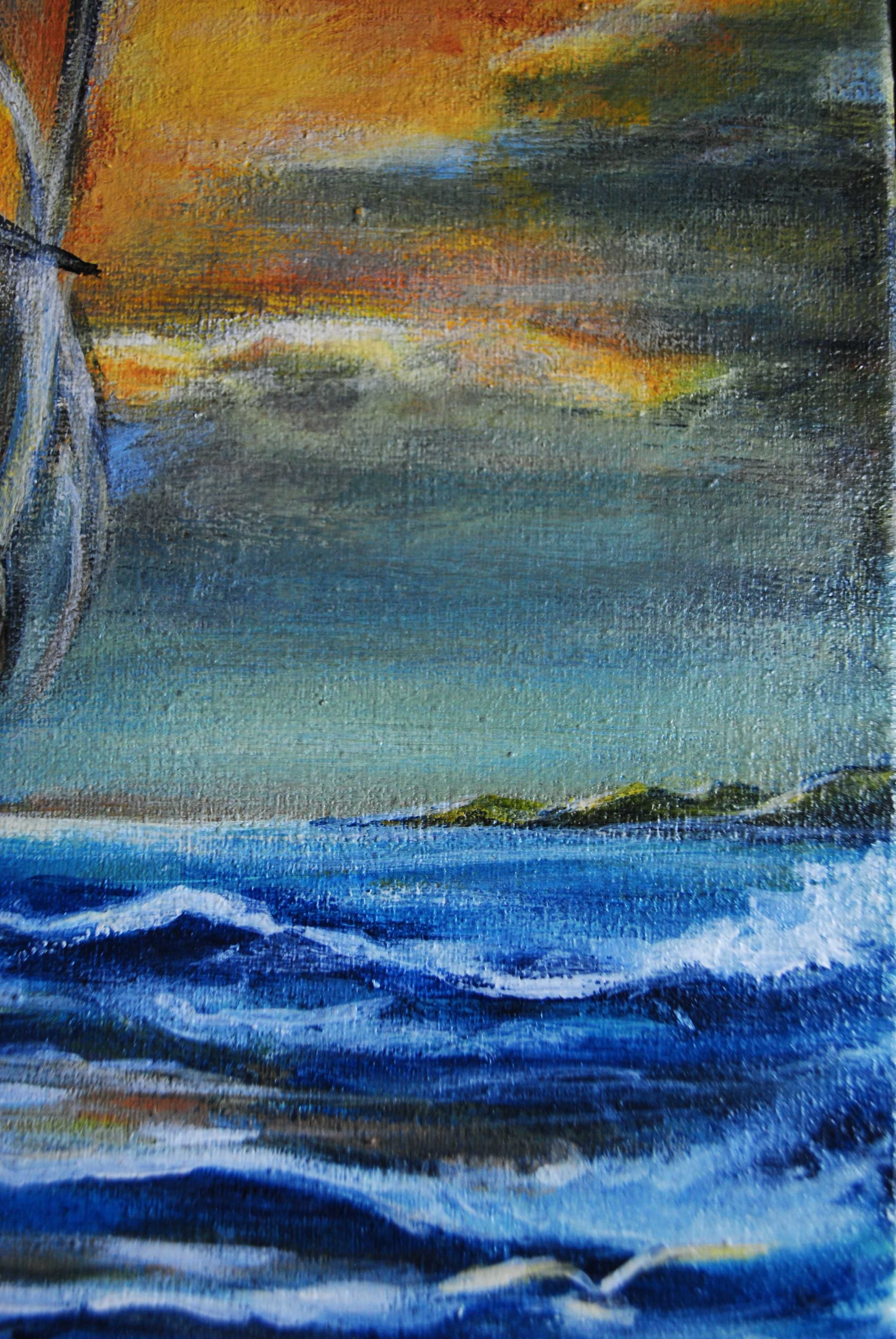 Картина акрилом " Морський пейзаж " 30x40