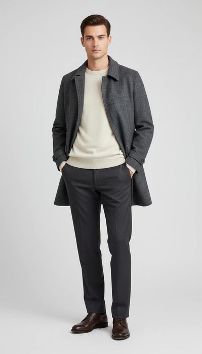 Стильне чоловіче пальто класичного крою.