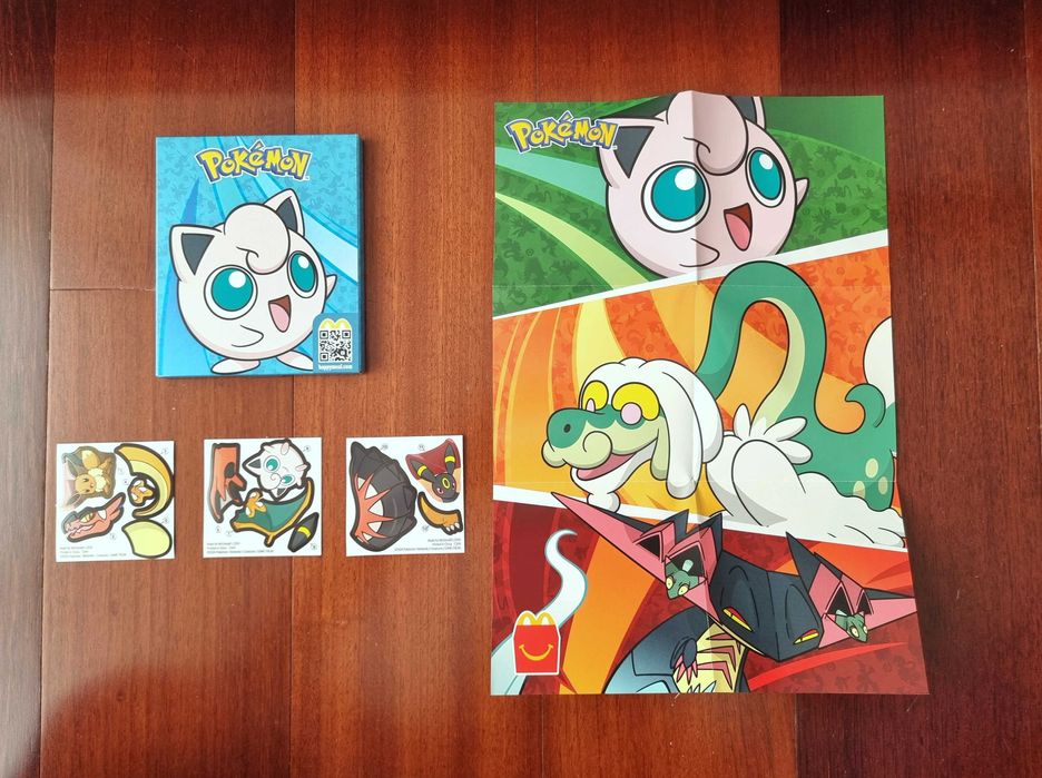 2 Caixas Pokémon, poster e stickers - Jigglypuff e Quagsire