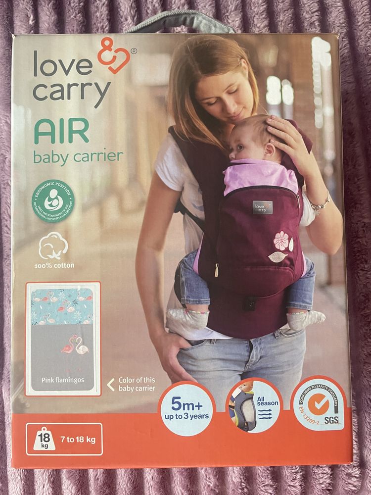 Слінг рюкзак пепеноска love carry air baby carrier