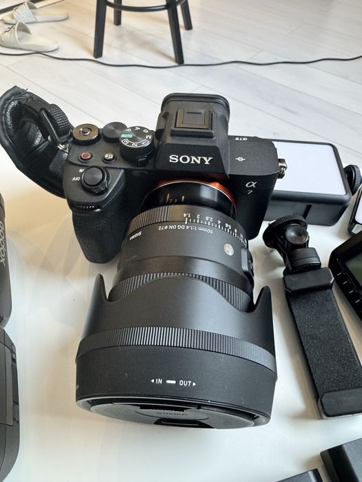 Sony A7 IV wraz z obiektywem Sigma 50mm 1,4 art ubezpieczenie