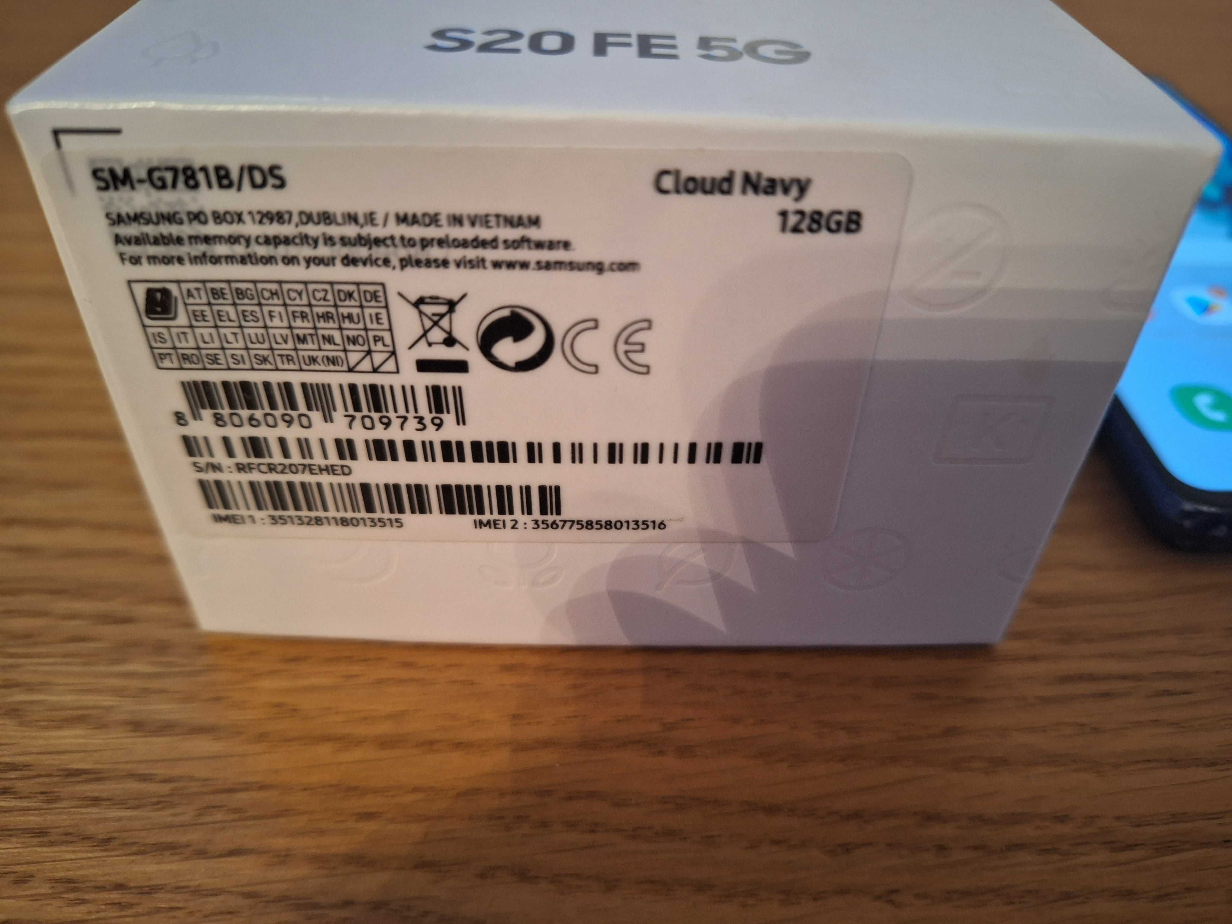 Telefon Samsung Galaxy S20 FE 5G/ 128 GB zbita szybka z tyłu