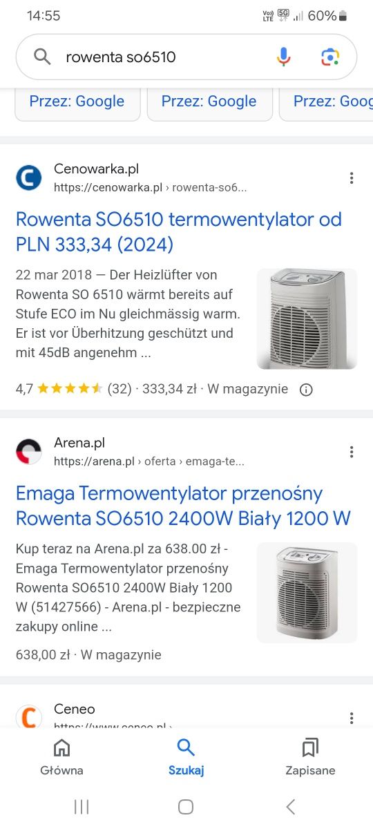 Wentylator Rowenta SO6510