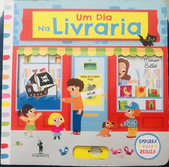 Livro Um Dia na Livraria - Empurra, puxa e desliza