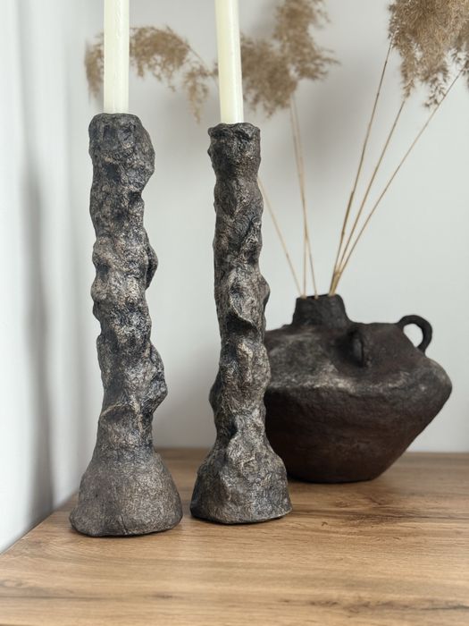 Підсвічники з папʼє-маше