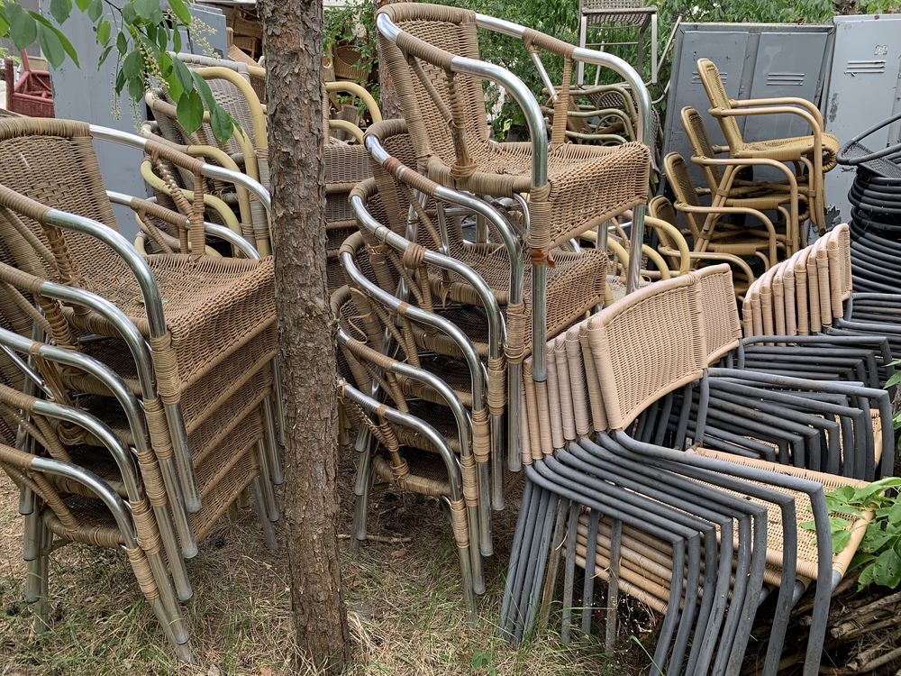 wygodne fotele techno rattanowe z aluminiową konstrukcją