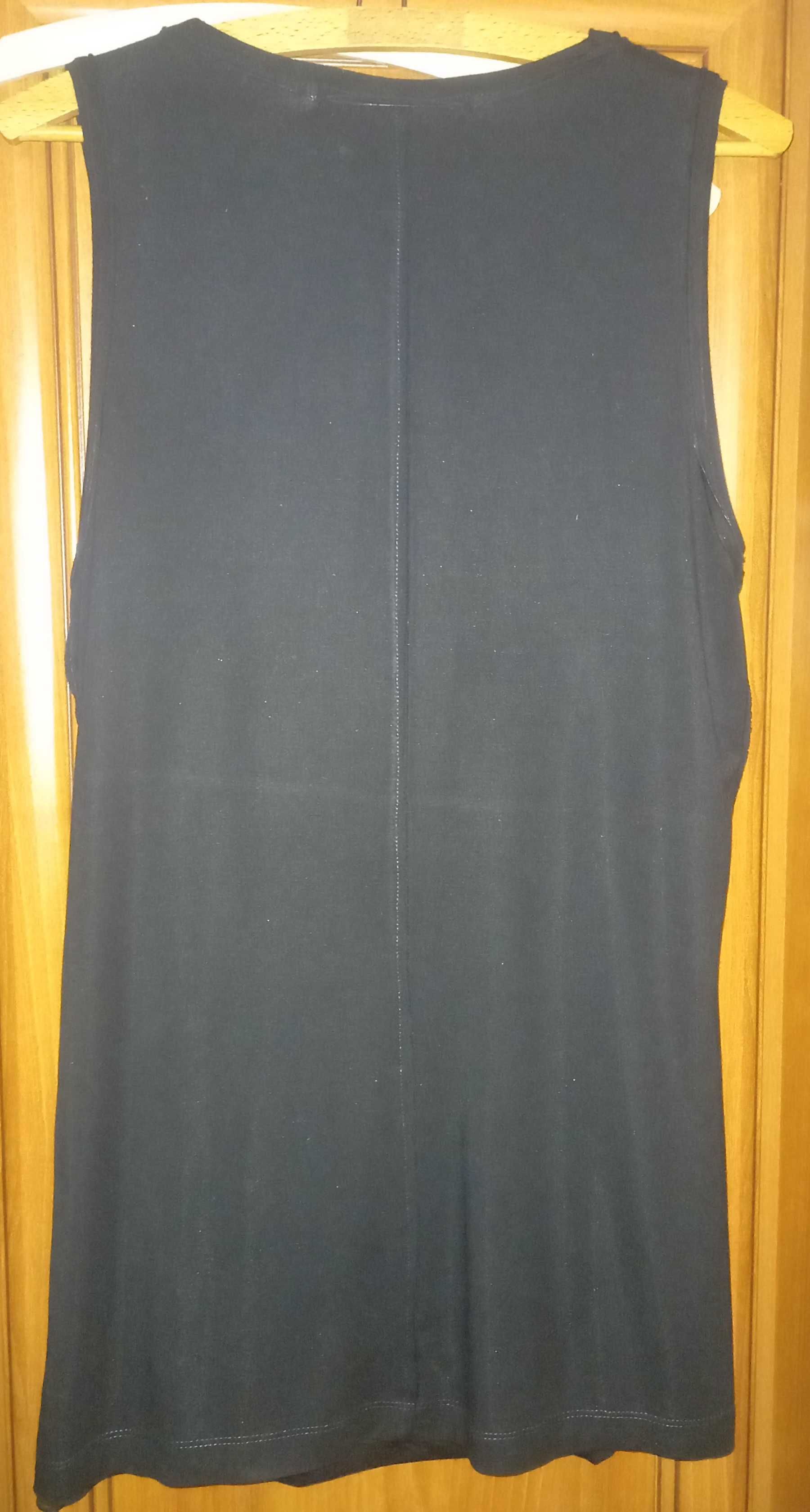 Czarny top z wiskozy rozm XL