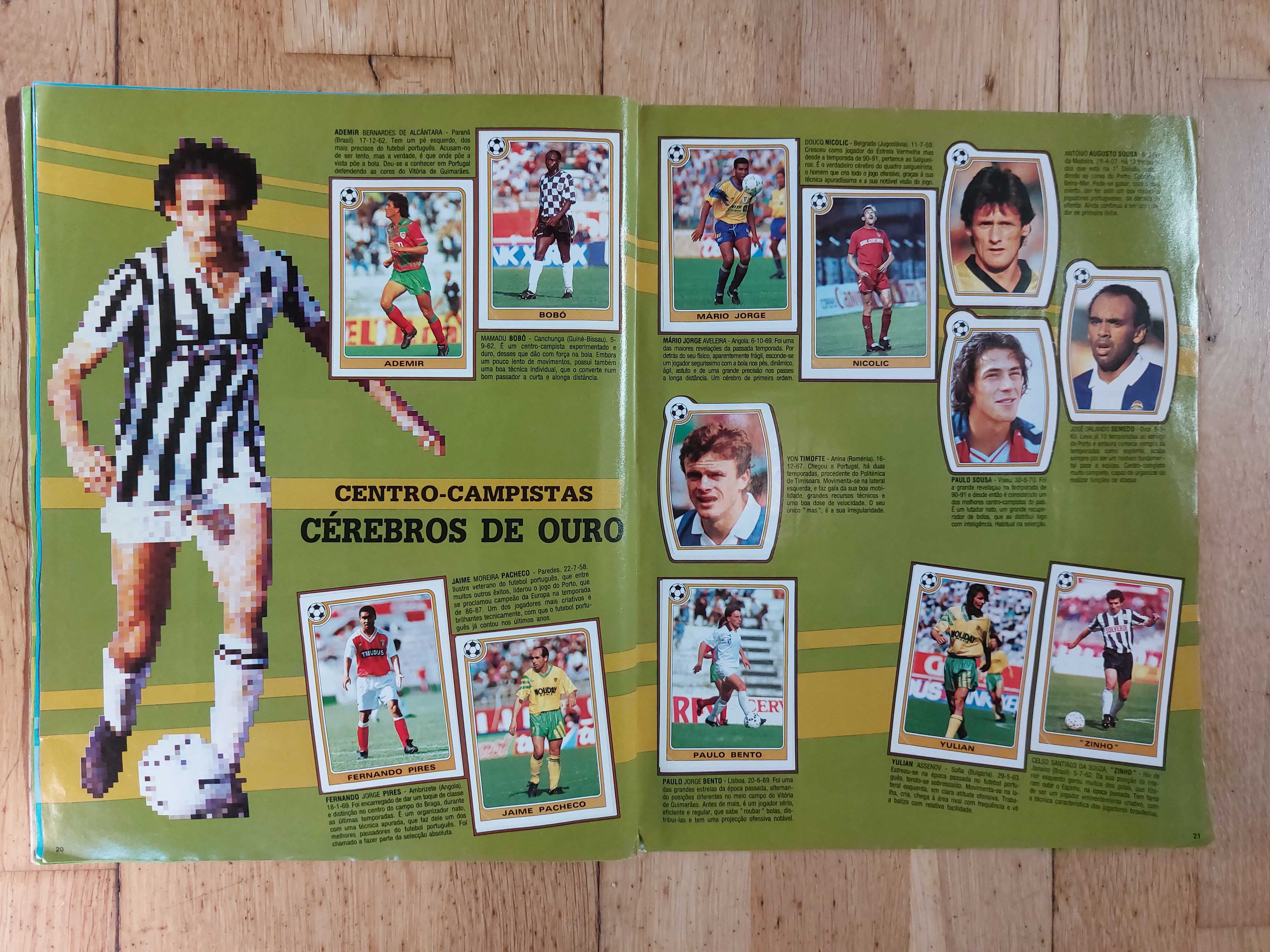 Caderneta de cromos "Futebol 92-93" - Completa