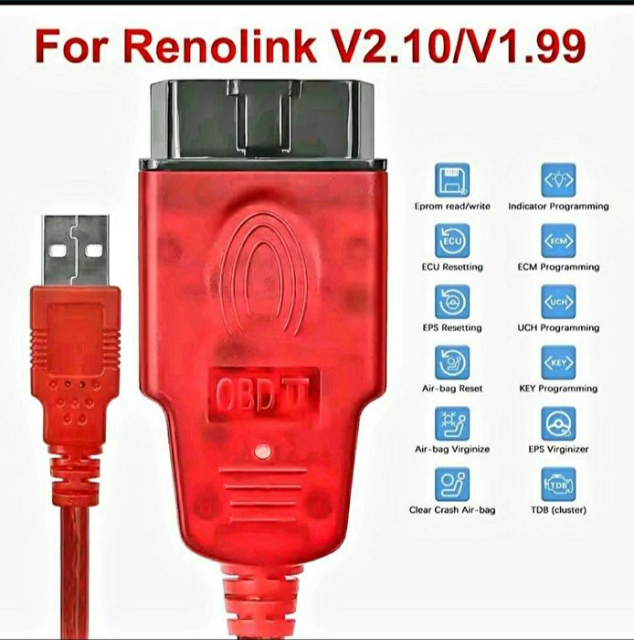 Сканер автомобільний    Renolink  v1.99 / v2.10  (Ренолінк).
