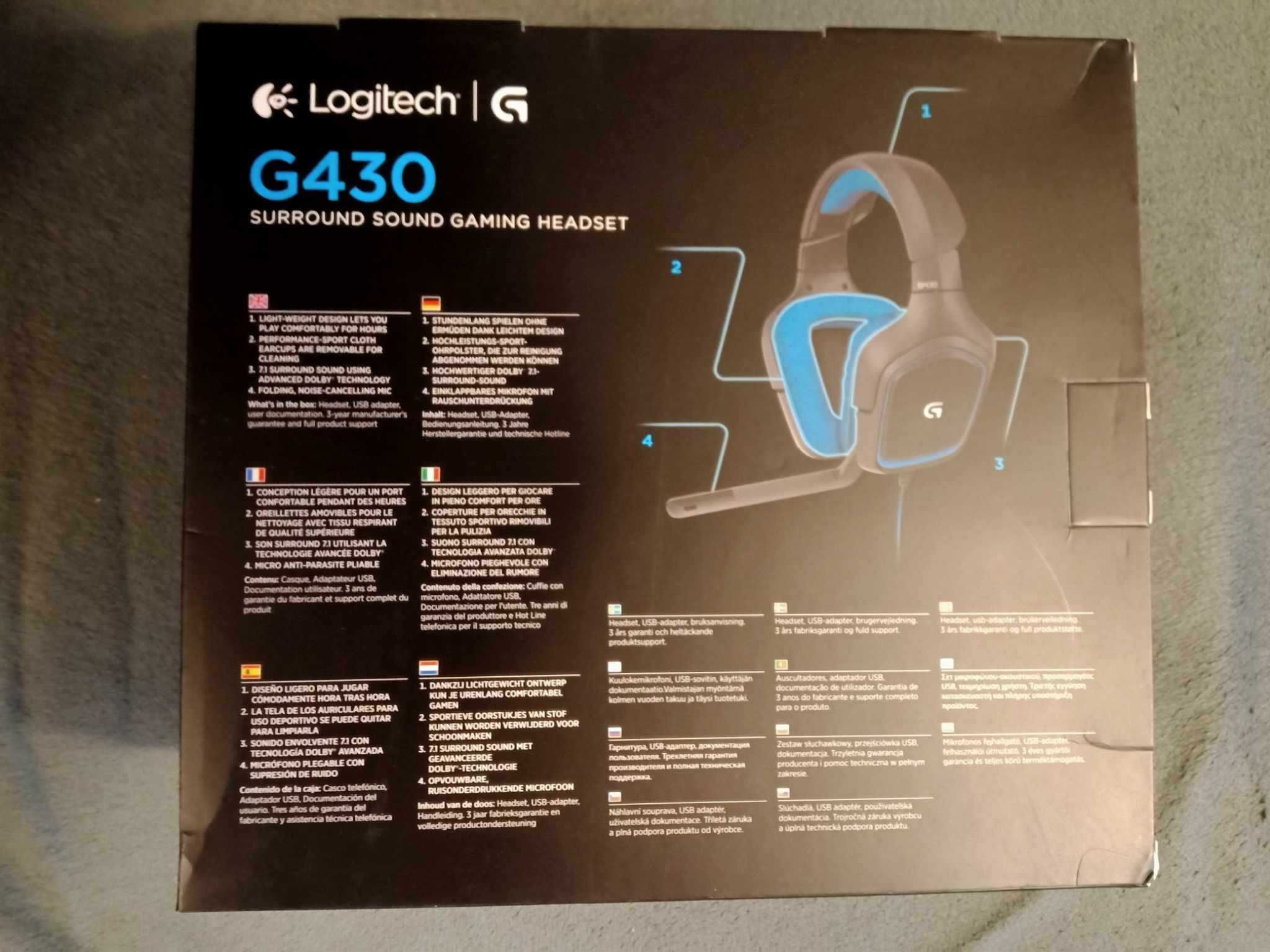 Logitech G430 Zestaw słuchawkowy G430 Nowe