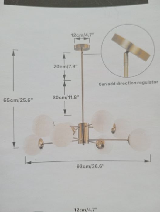Żyrandol 8 punktowy