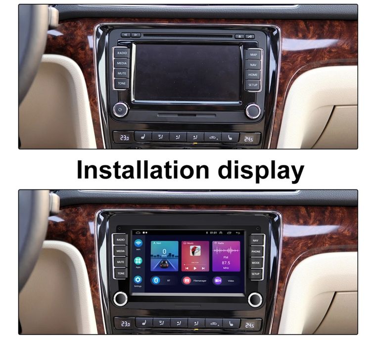 Rádio android 7" Volkswagen Skoda Seat 2/64GB Carplay WiFi CANBUS NOVO