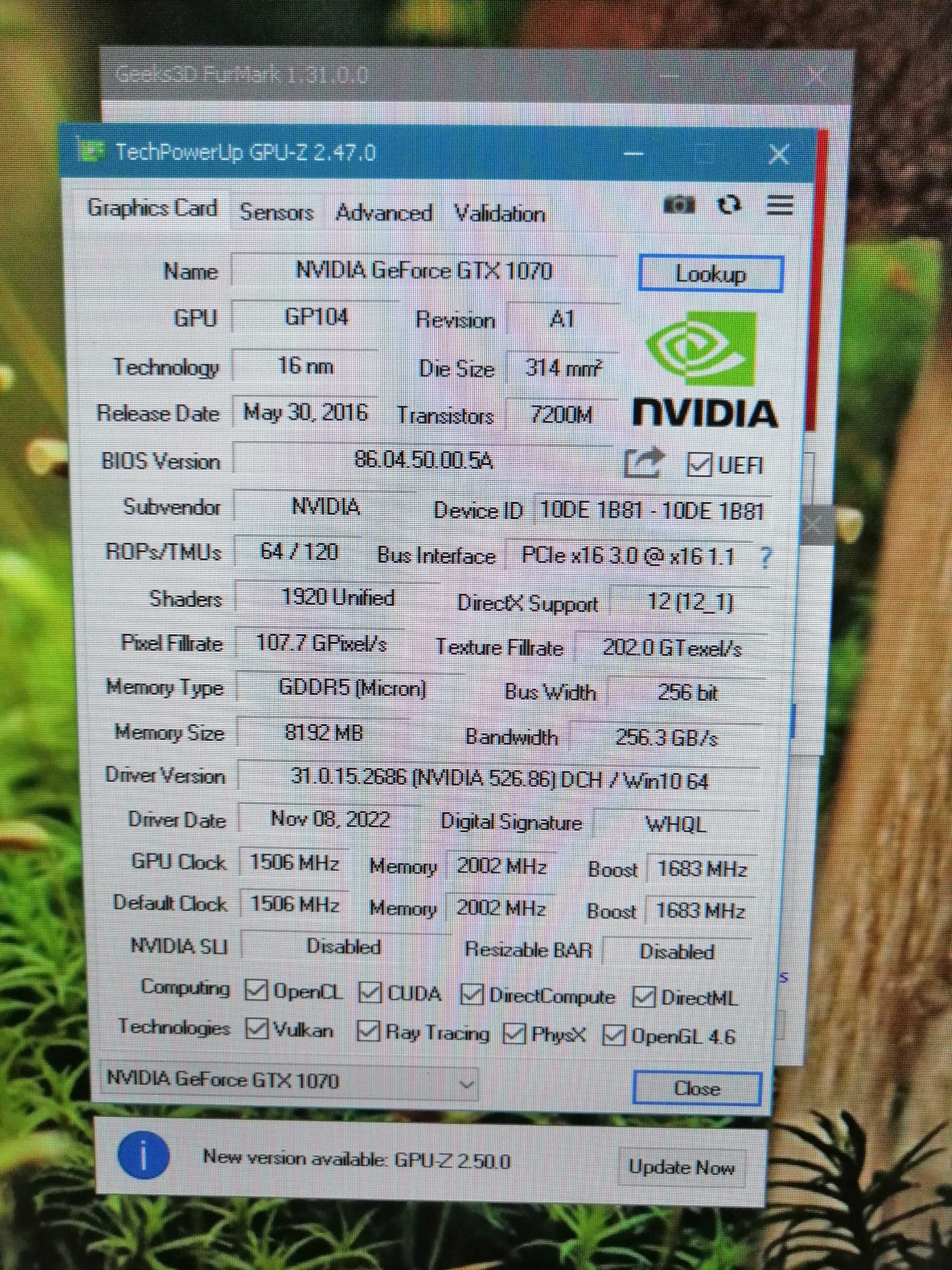 Видеокарта gtx 1070 8gb palit dual (ne51070015p2-1043d) б/у