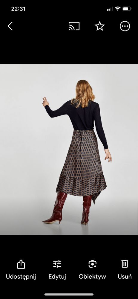 Spodnica Zara midi
