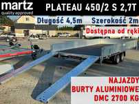 Laweta MARTZ GT PLATEAU 450/2 S 2,7T 4,5x2m BURTY ALU +Najazdy OD RĘKI
