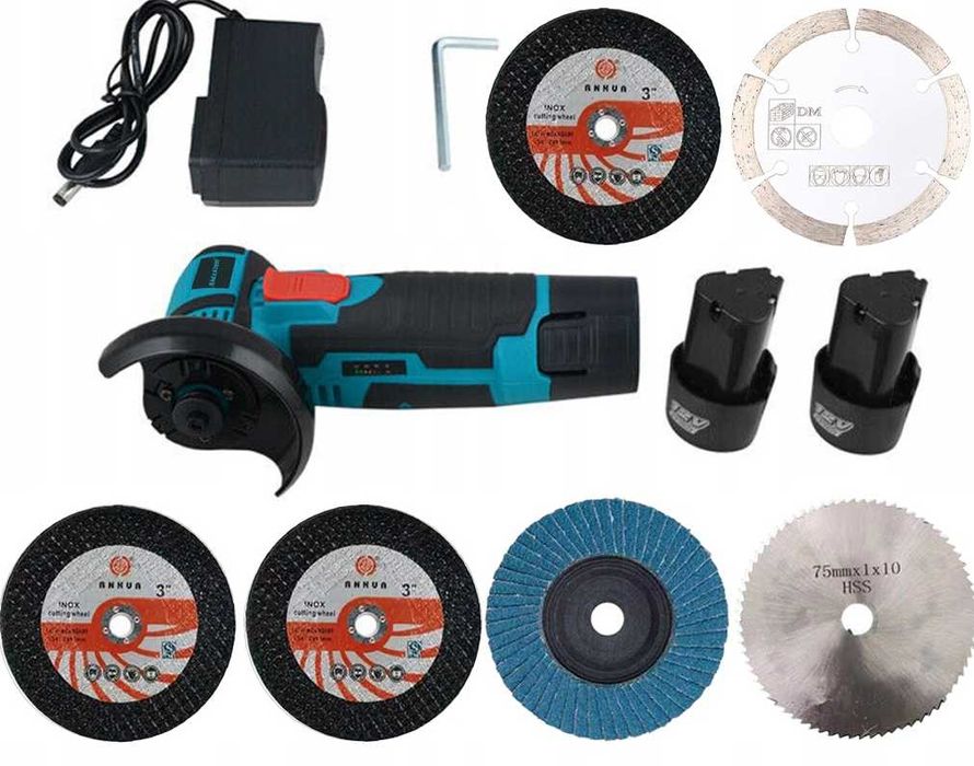 Nowa SZLIFIERKA KĄTOWA Kątówka Akumulatorowa X2 Akumulator (OKAZJA)