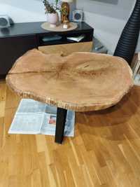 Stolik kawowy plaster drewna Unikat