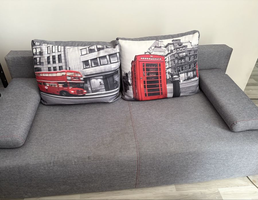Sofa kanapa z funkcją spania z motywem Londynu
