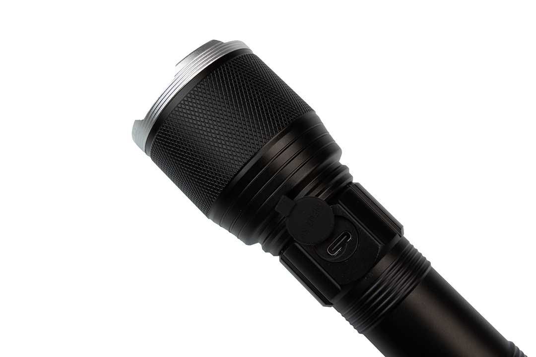 Wielka latarka taktyczna patrolowa akumulatorowa dla służb usb-c L-112