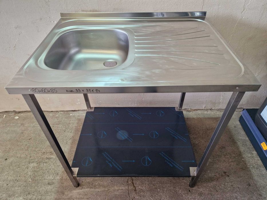 MEBLE GASTRONOMICZNE! Wyprzedaż Zlew 2 komorowy z ociekaczem 120x60x85