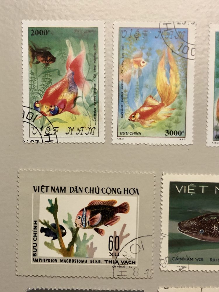 Znaczki pocztowe ryby Wietnam