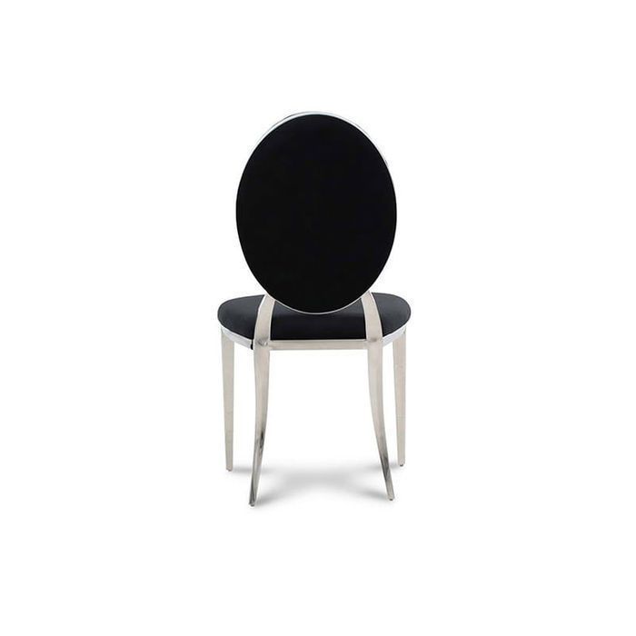 Krzesło Ludwik glamour Black nowoczesne krzesło tapicerowane