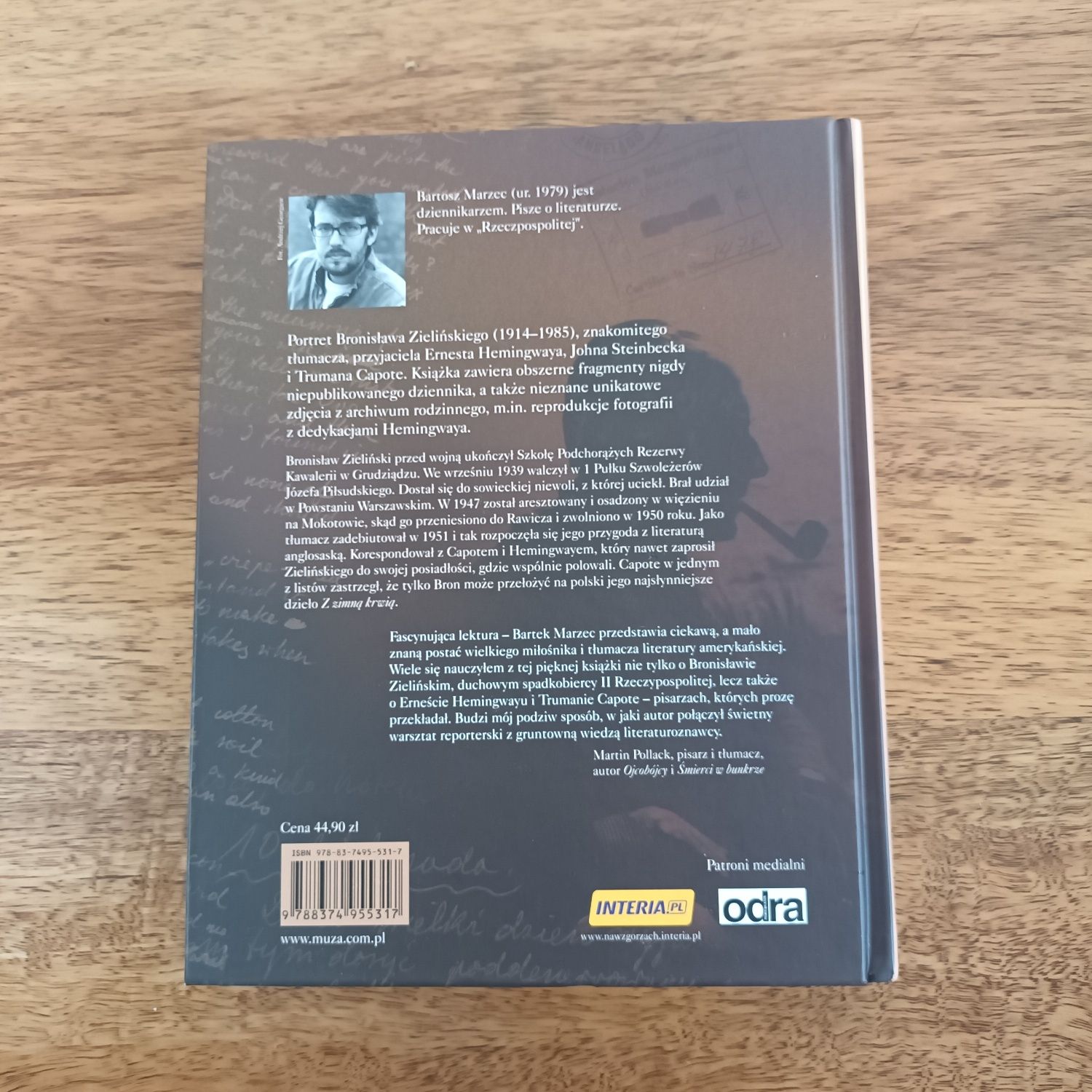 Bartosz Marzec  Na wzgórzach Idaho opowieść o tłumaczu Hemingwaya