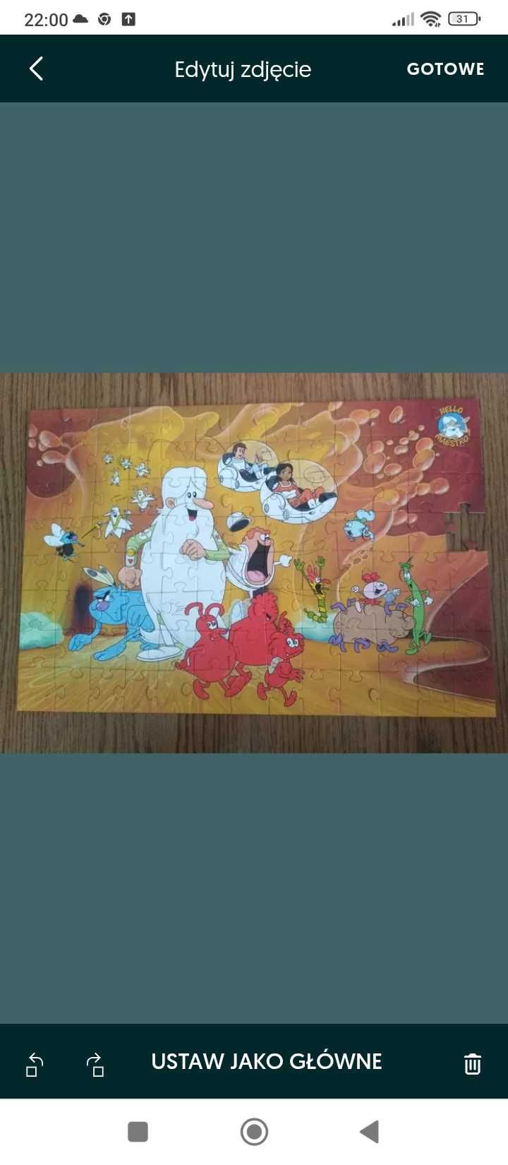 Puzzle Smerfy, truskawkowe ciastko, było sobie życie