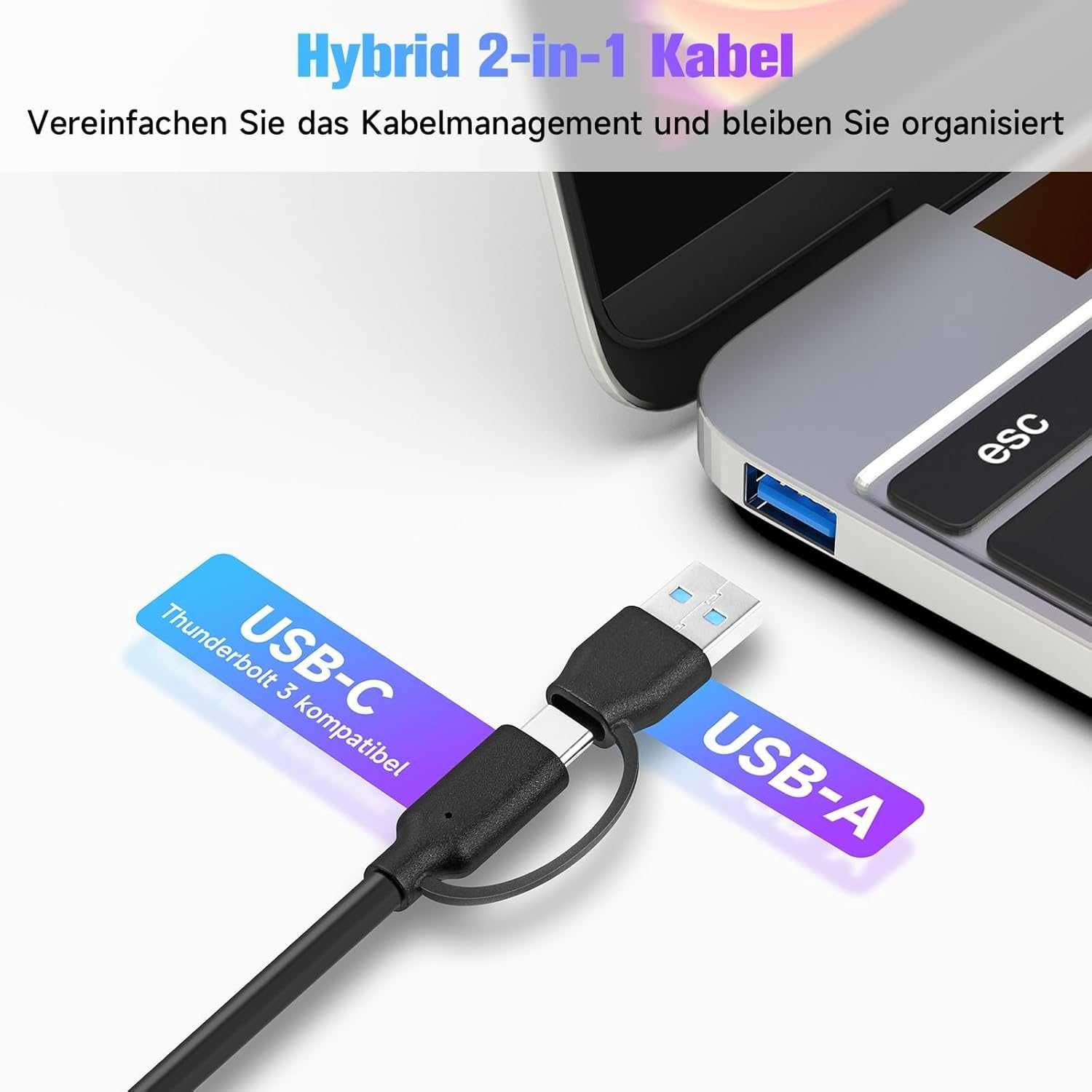 Hub USB 7 portów RSHTECH ST07C aktywny koncentrator USB dotykowy