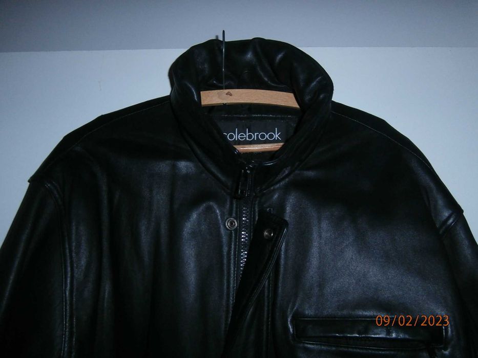 Kurtka skórzana 3/4 rozmiar L/XL - czarna / elegancka