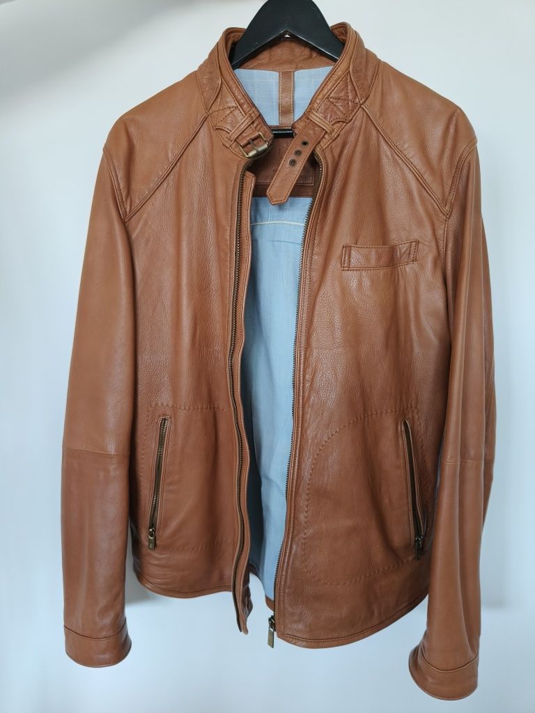 Casaco cabedal L Massimo Dutti