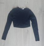 Granatowa bluzka z długim rękawem S H&M