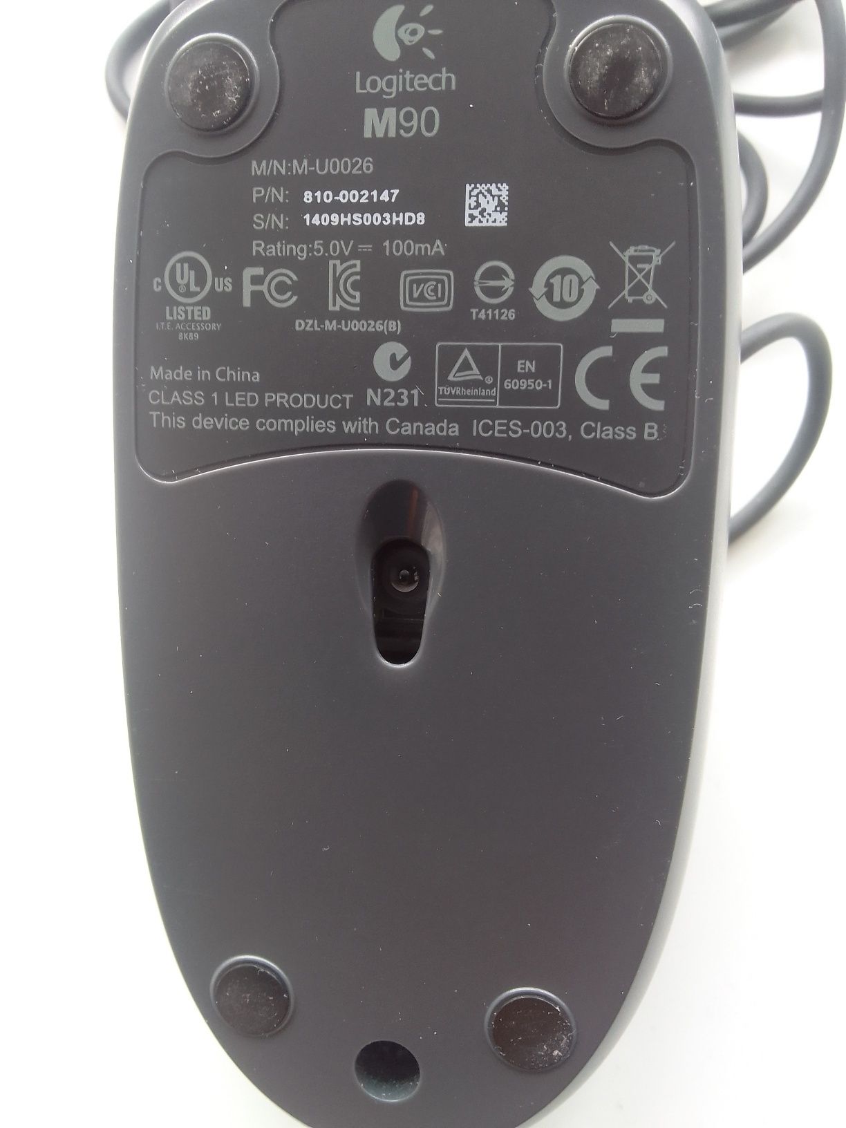 Мышь(проводная)Logitech m90