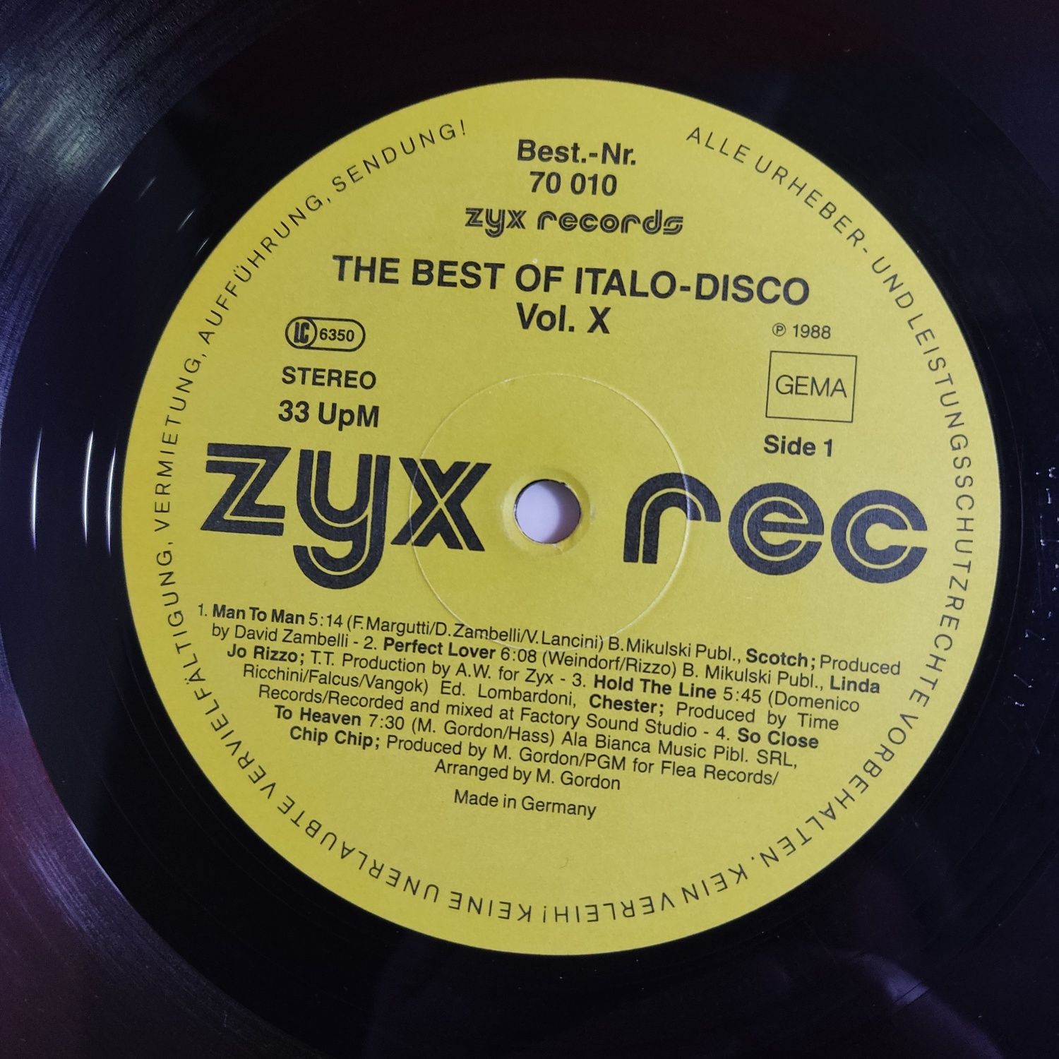 The Best Of Italo-Disco Vol.10 2LP.1988.Germany.