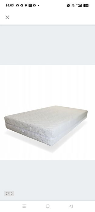 MATERAC piankowy w pokrowcu silver