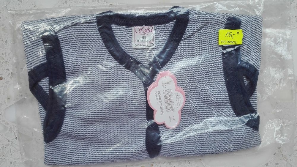 NOWE Body, rozmiar 98 (ramiączka, 97,2 % bawełna)